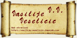 Vasilije Veseličić vizit kartica
